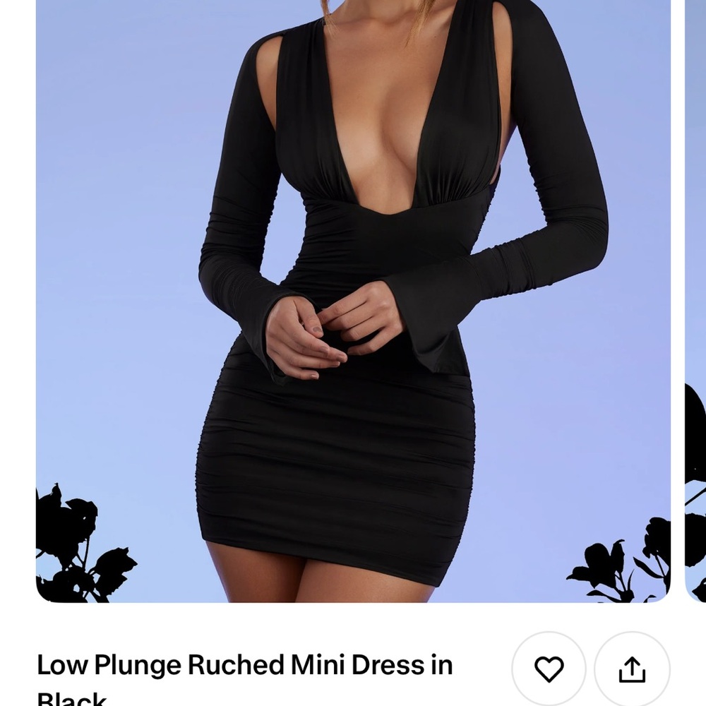 Oh Polly Long Sleeve Ruched Dress